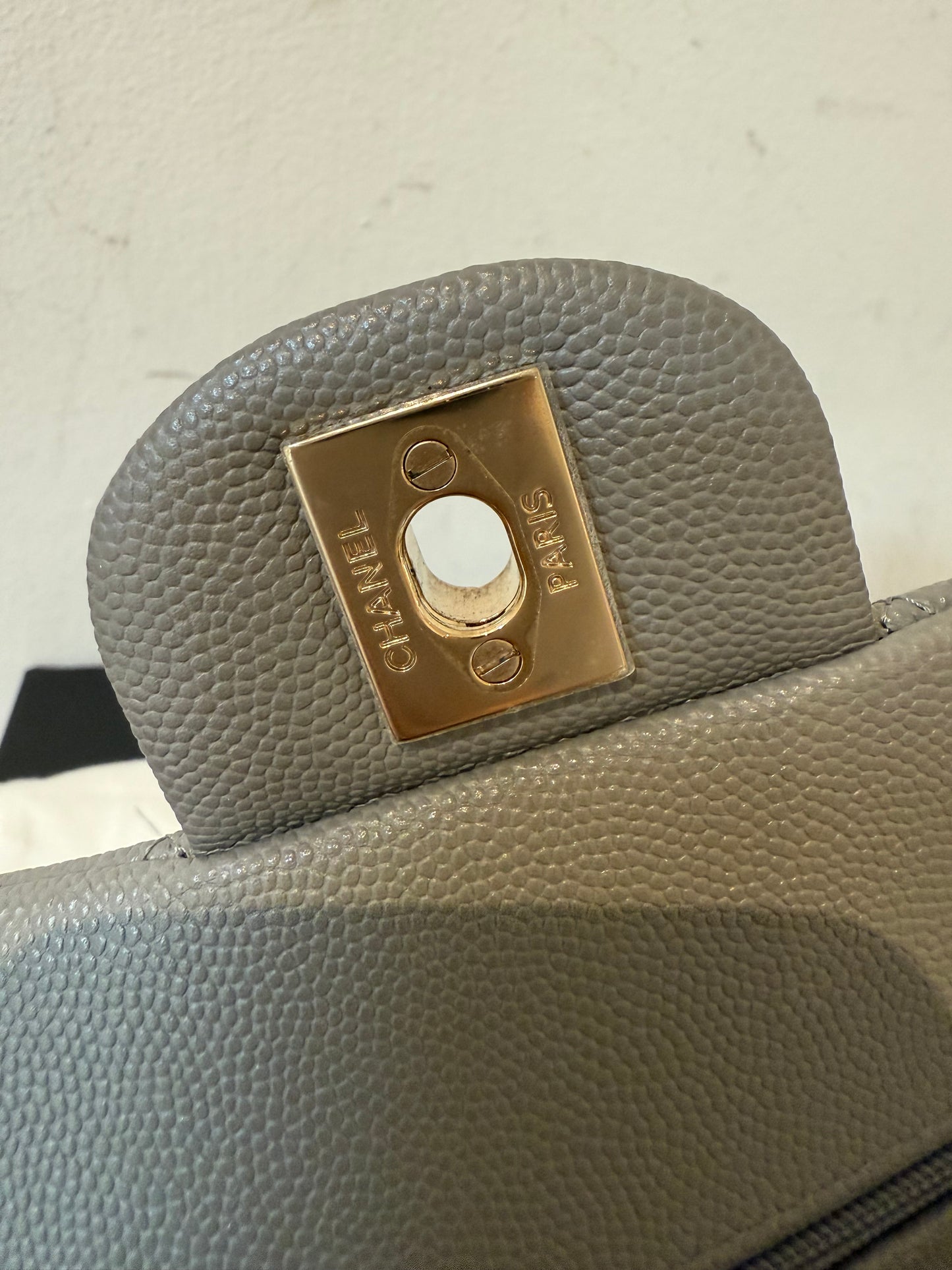 Chanel small caviar grey 2022 full set incl invoice