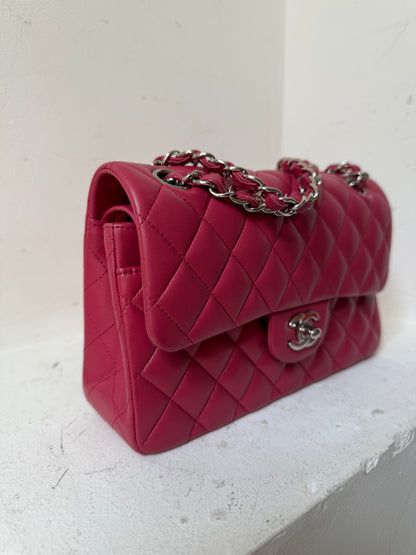 Chanel pink small flap bag 2018