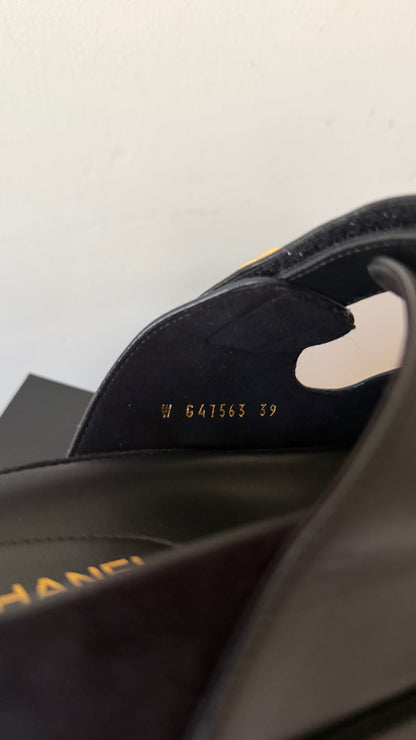 Chanel sad sandal zwart 39
