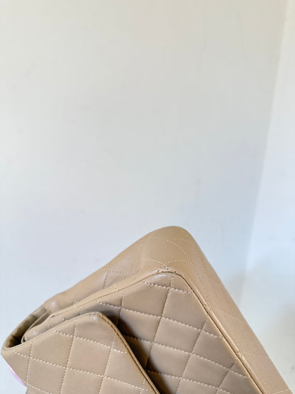 Chanel medium beige flap bag 1 series