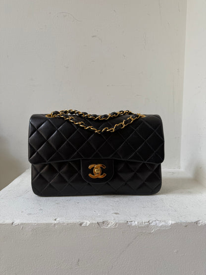 Chanel black small flapbag 2 series