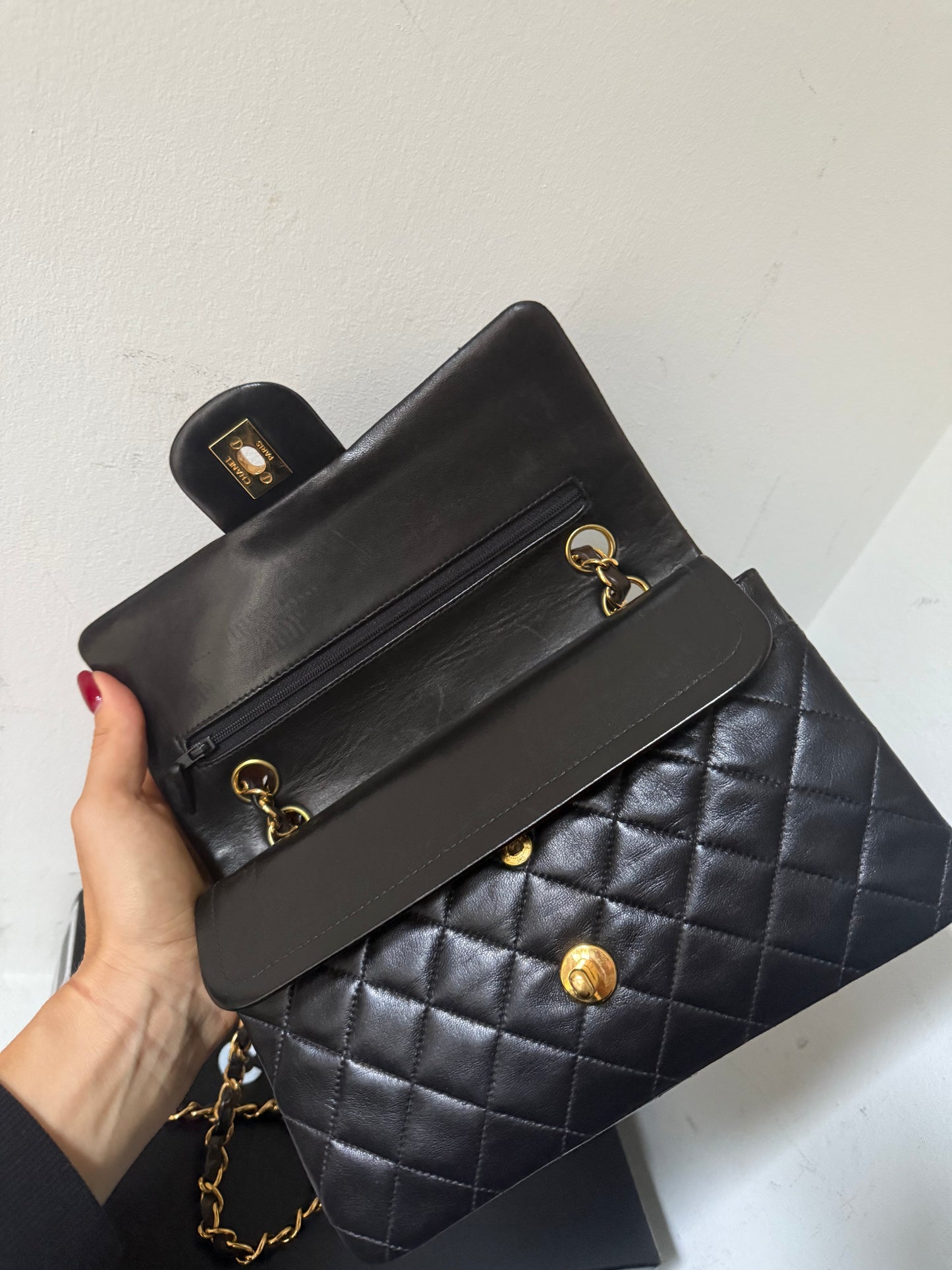 Chanel small classic flap in lambskin 5 series (1997)