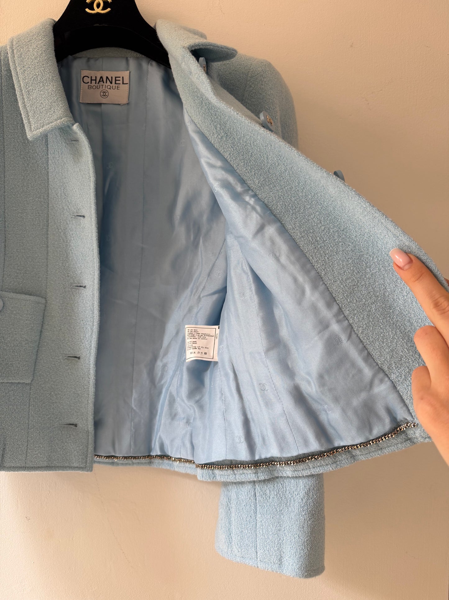 Chanel blue vintage blazer size 38 FR
