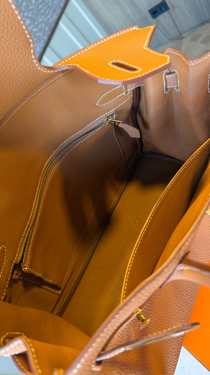 Birkin 30 gold togo gold hardware stamp Y