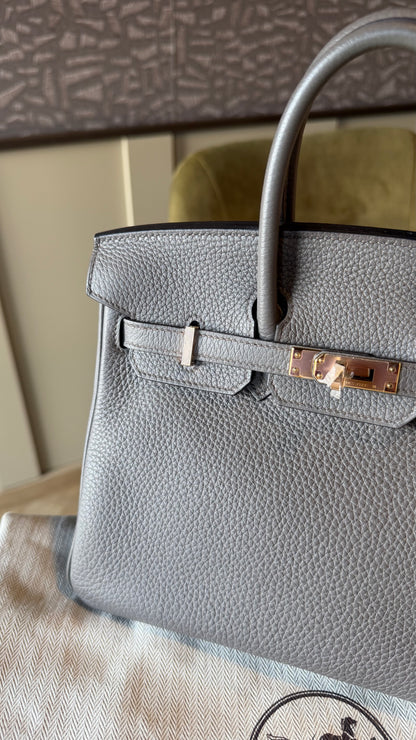 Birkin 25 Etain rose gold hardware stamp Y - 2020