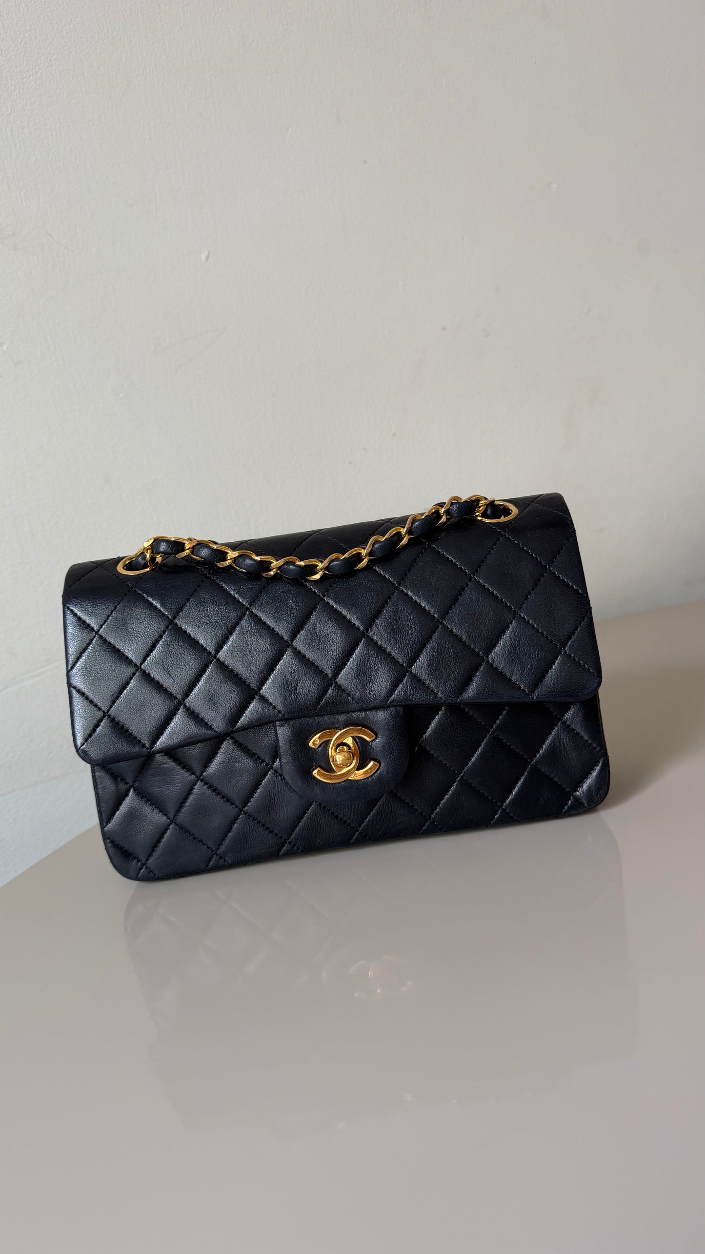 Chanel small black vintage flapbag
