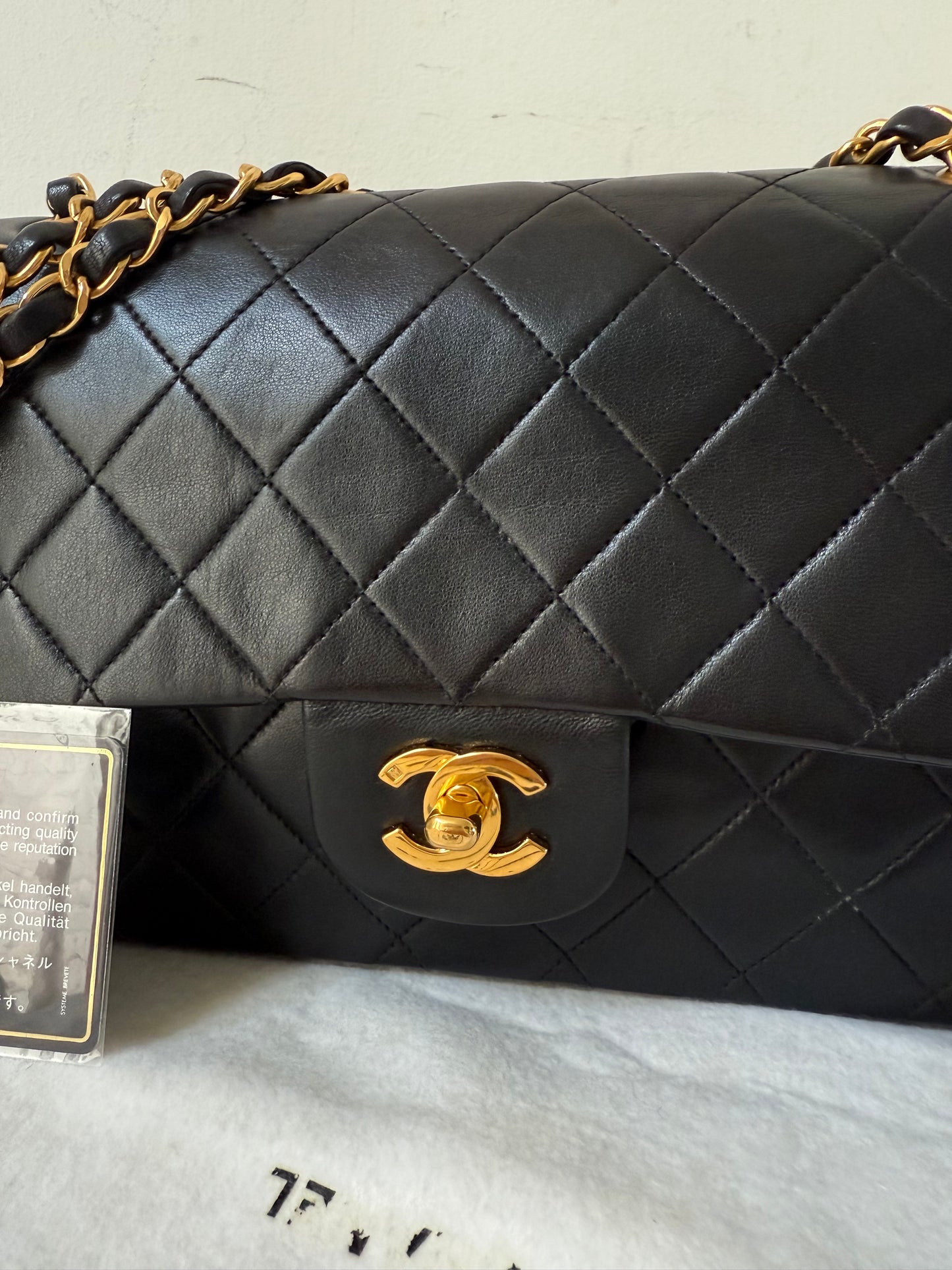 Chanel medium black lambskin 3 series (1997-1999)