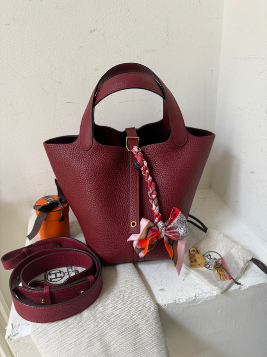 Rouge H Picotin 18 full set including strap