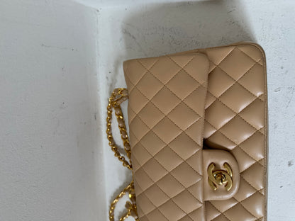 Chanel medium flap bag in beige 2009