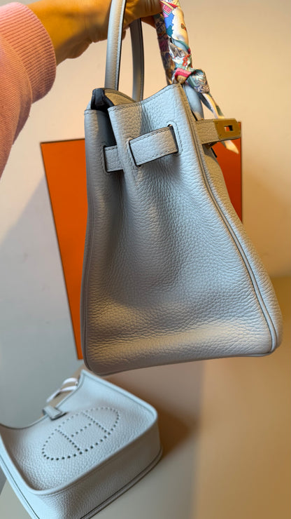 Hermes Birkin 30 blue pâle B stamp full set