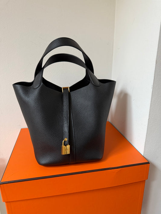 Picotin 22 black with gold hardware