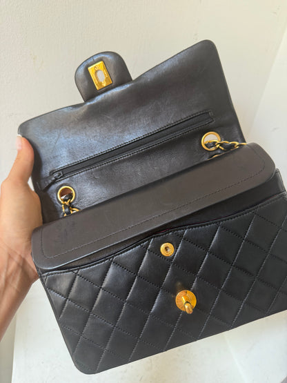 Chanel black small lambskin 0 series