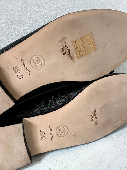 Chanel black ballerinas size 36,5