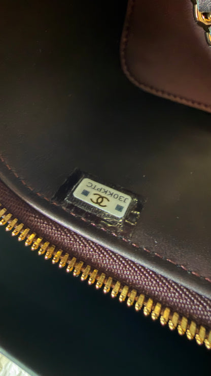 Chanel burgundy vanity case - new - dustbag box