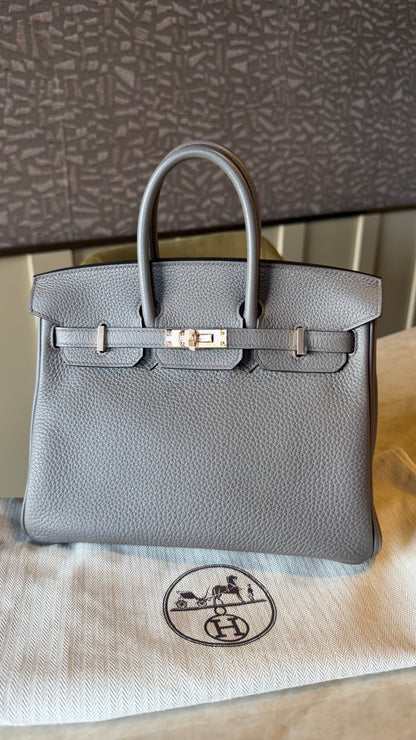 Birkin 25 Etain rose gold hardware stamp Y - 2020