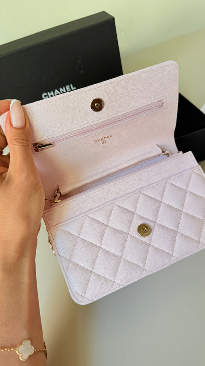 Chanel wallet on chain baby pink - new with chip