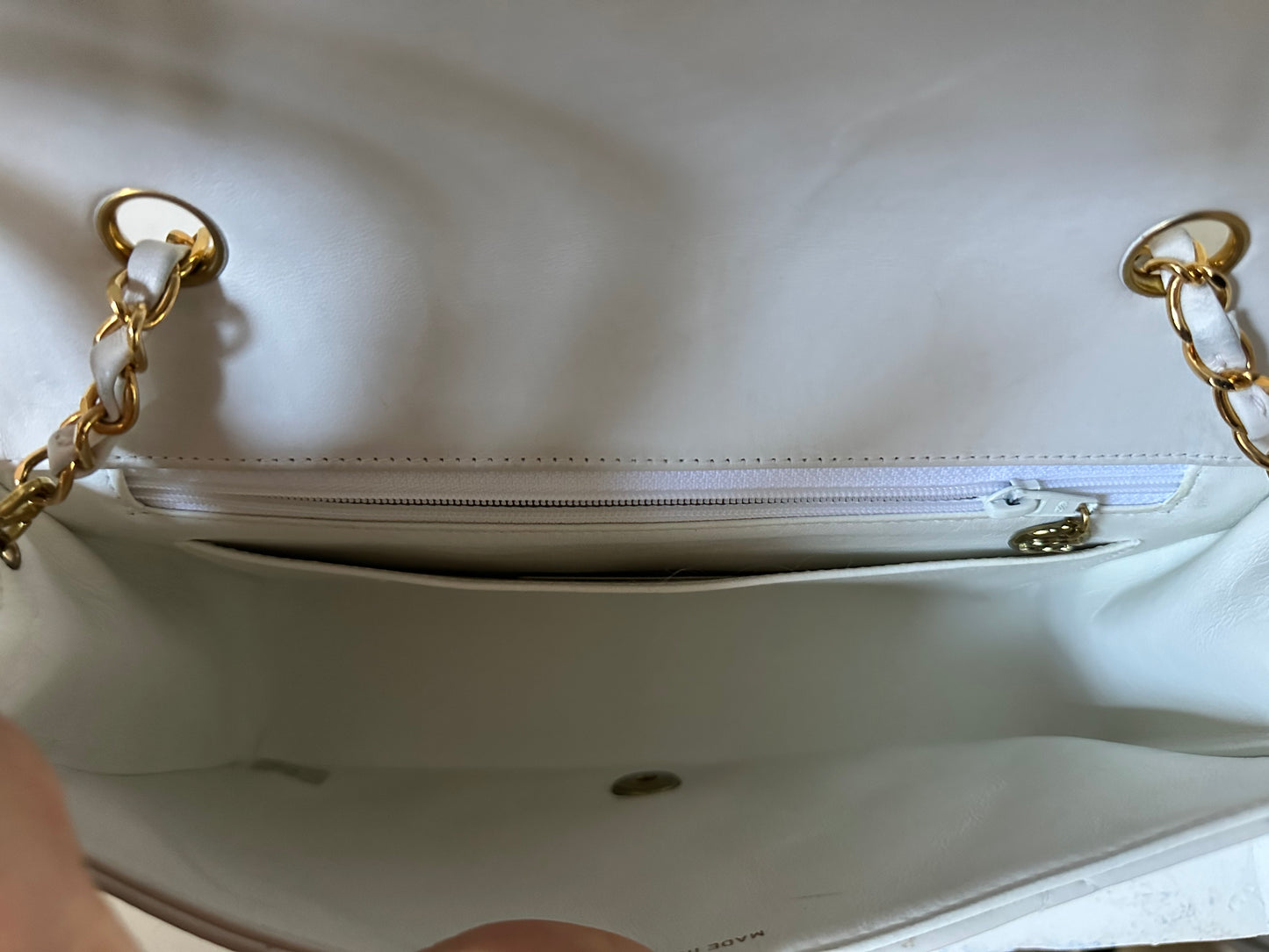 Chanel Diana white medium flap bag