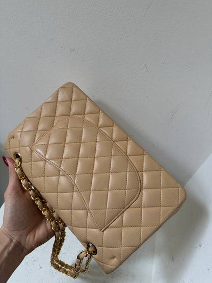 Chanel medium flap bag in beige 2009