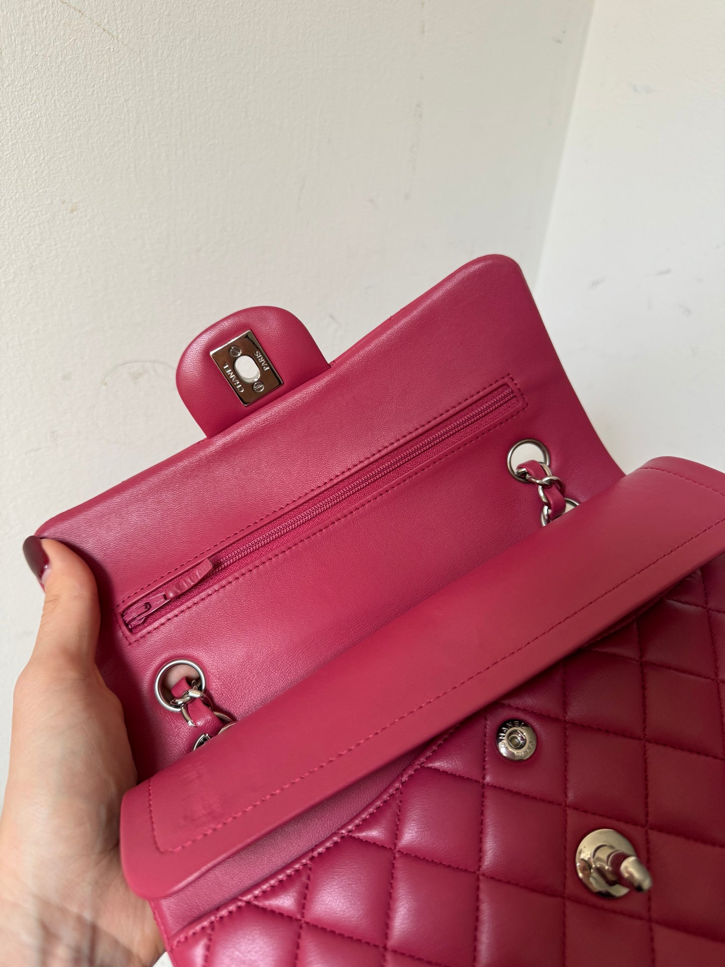 Chanel pink small flap bag 2018