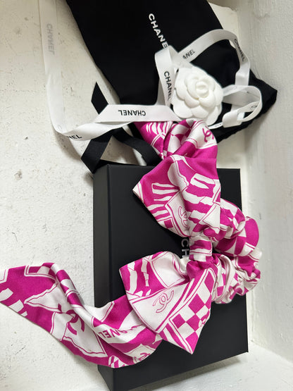 Chanel scrunchie with bow tie new