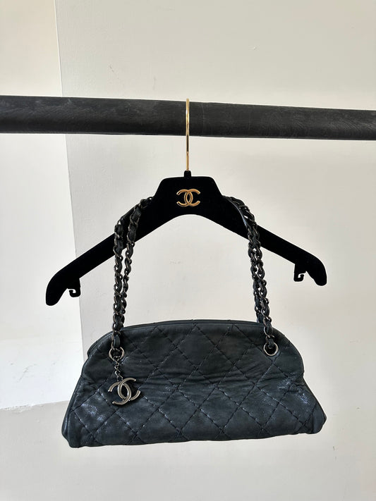 Chanel mademoiselle bowling bag black