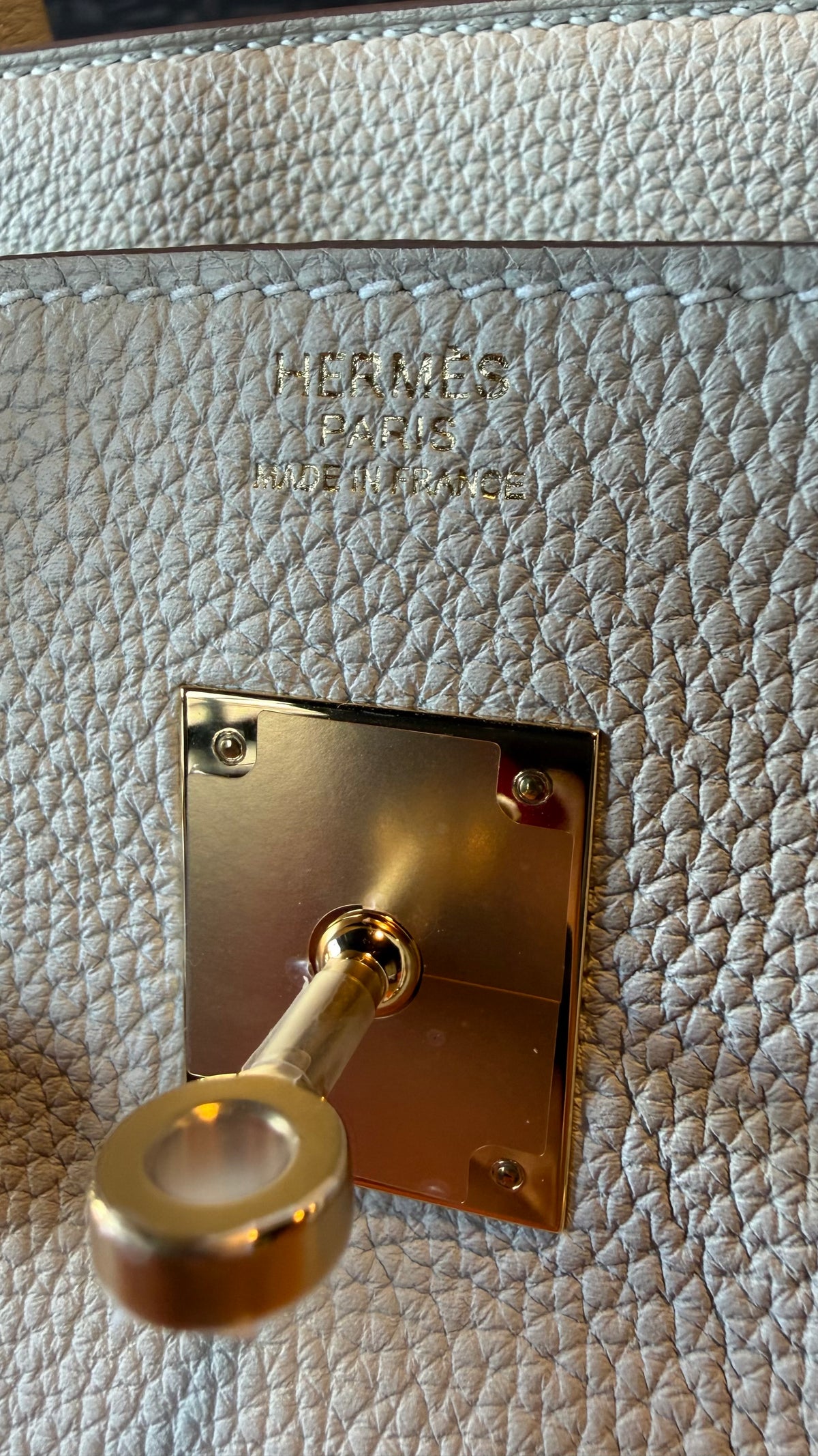 Hermes birkin 30 Craie Togo leather gold hardware