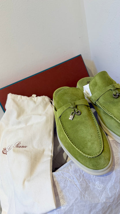 Loro Piana green open summer charm walk 39.5