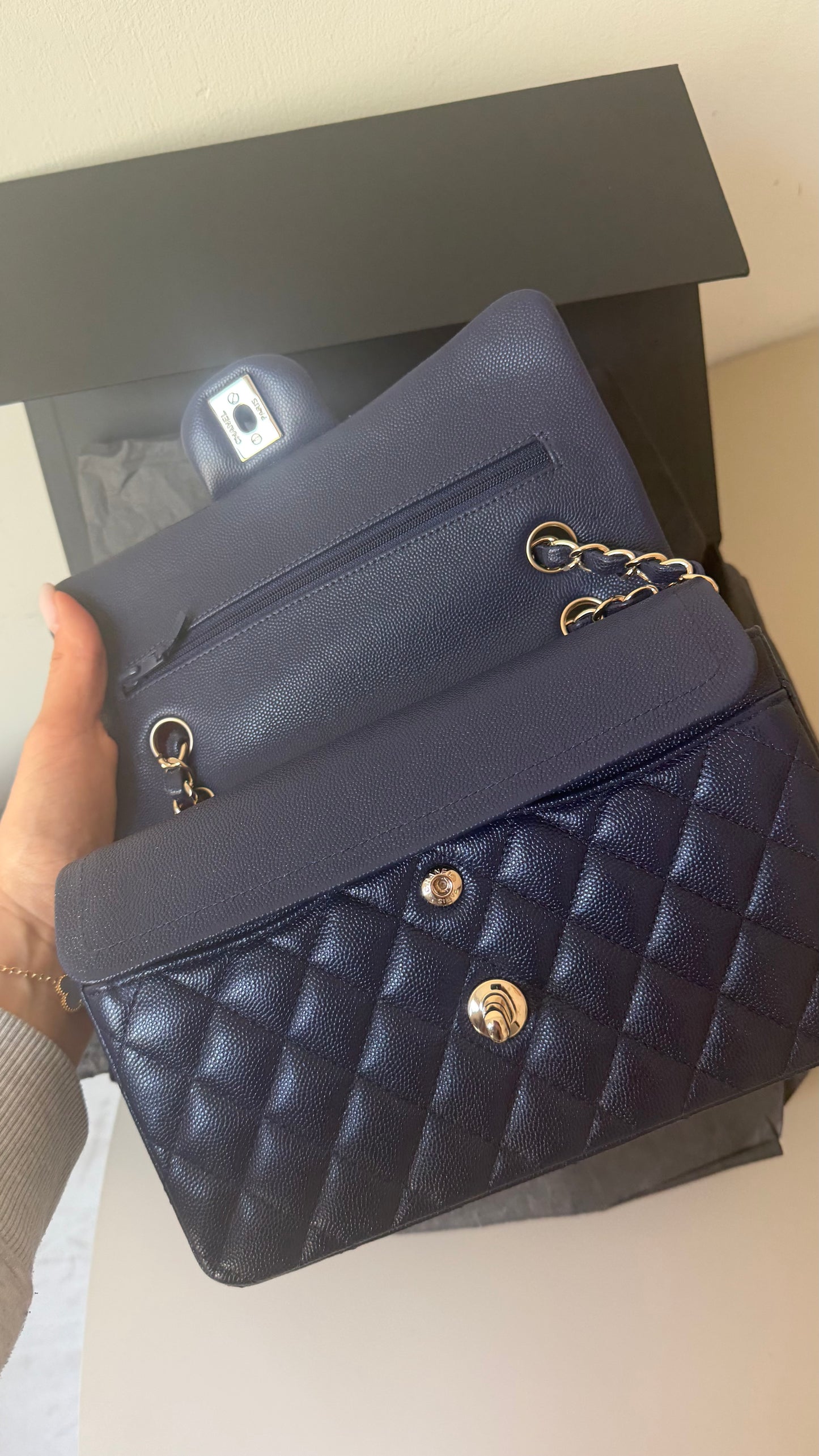 Chanel Navy small caviar flapbag