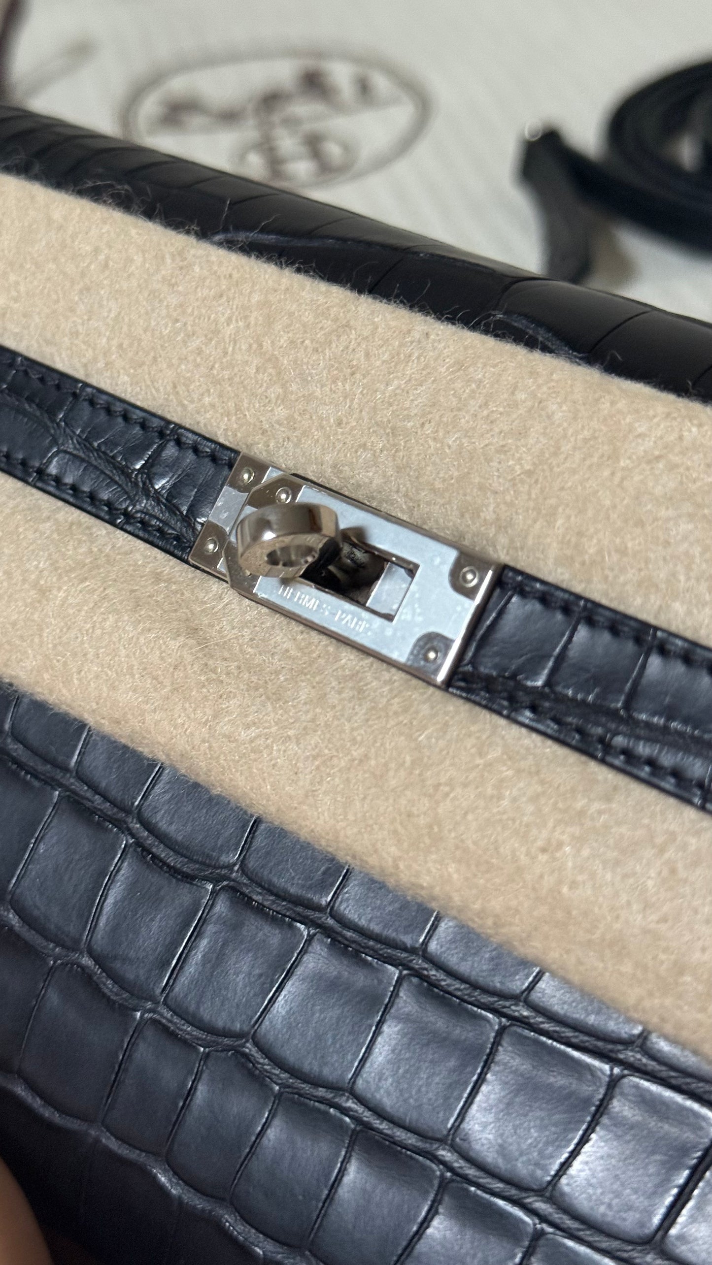 Hermes Kelly to go alligator matte