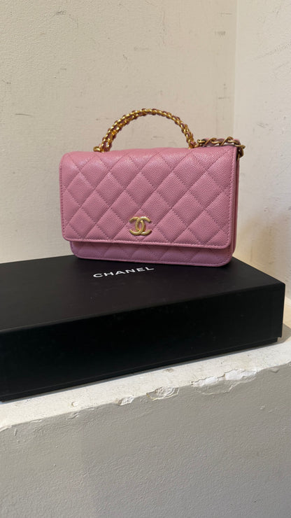 Caviar wallet on chain pink with chip