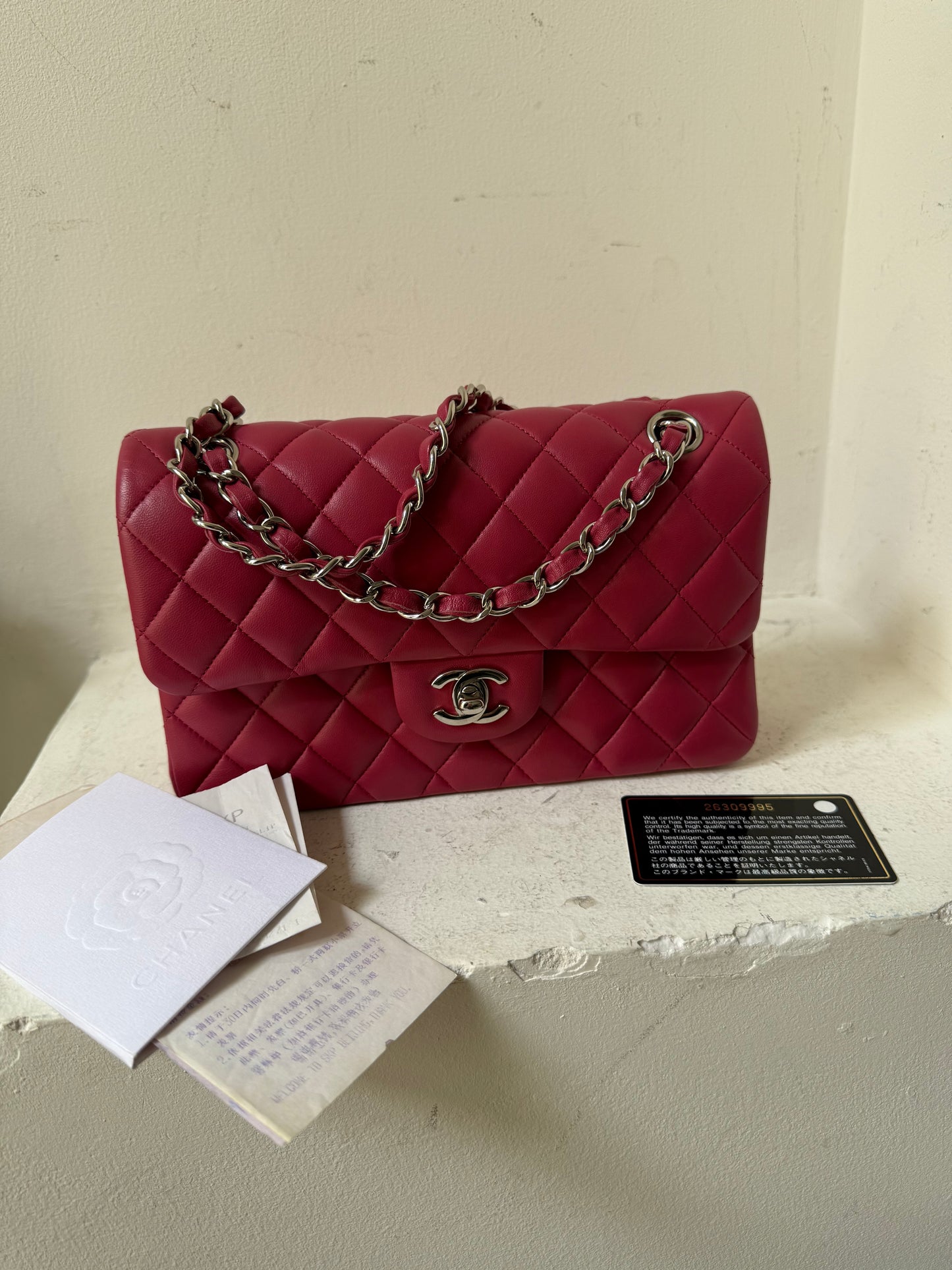 Chanel pink small flap bag 2018