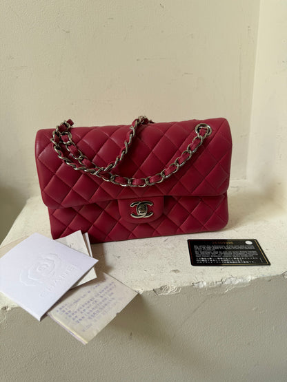 Chanel pink small flap bag 2018