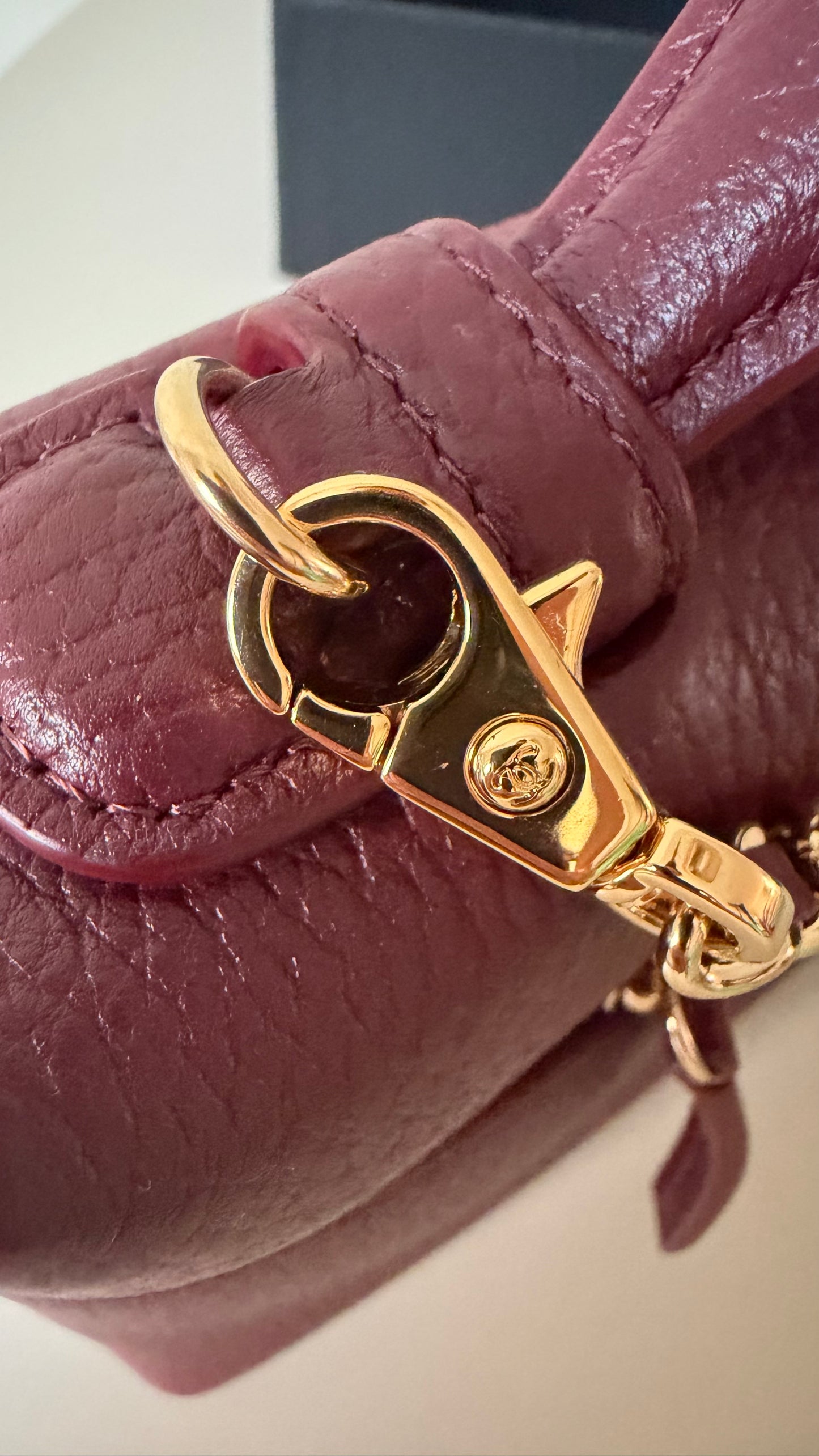 Chanel LP vanity burgundy leather