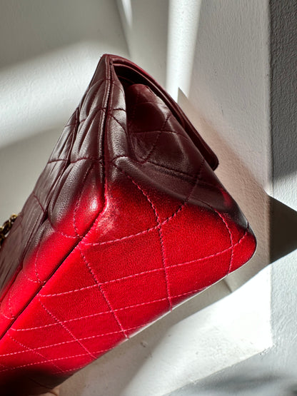 Chanel small flap bag red
