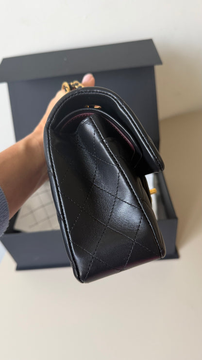 Chanel small lambskin double flapbag 2025 full set including invoice