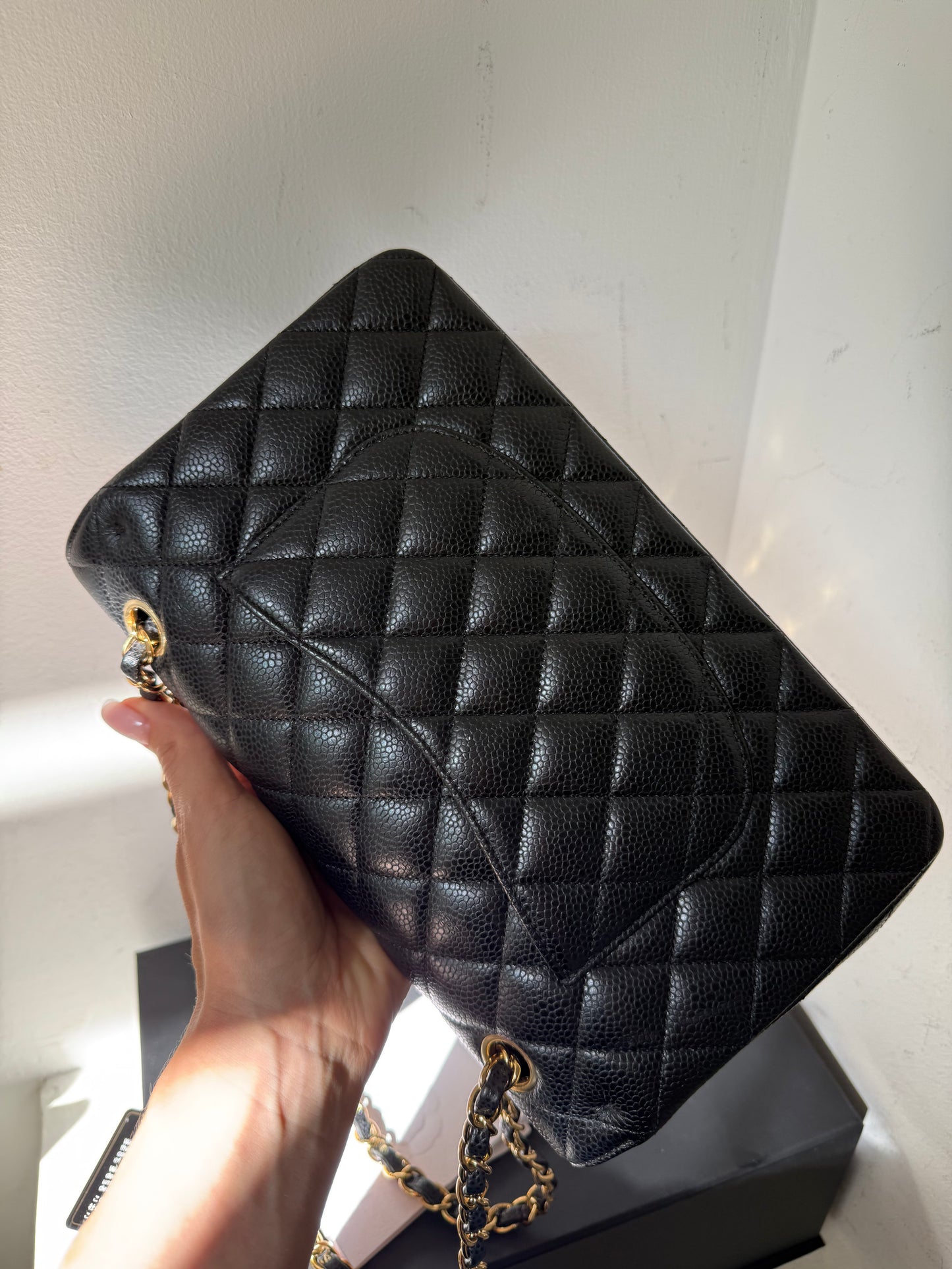 Chanel classic double flapbag medium caviar 30-serie (2020)