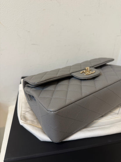 Chanel small caviar grey 2022 full set incl invoice