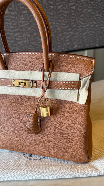 Birkin 30 gold Togo leather gold hardware Z stamp - 2021