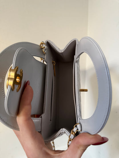 Chanel nano Kelly light Grey/ecru