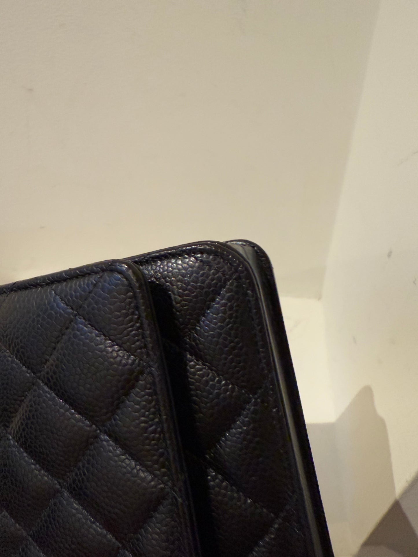 Chanel wallet on chain black caviar new