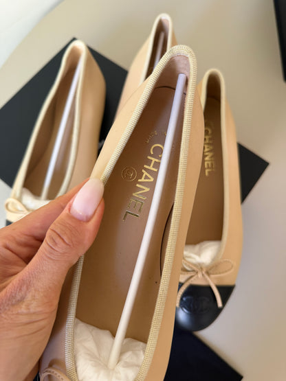 Chanel ballerina beige size 38.5
