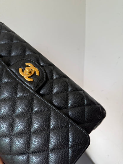 Chanel classic double flapbag medium caviar 30-serie (2020)