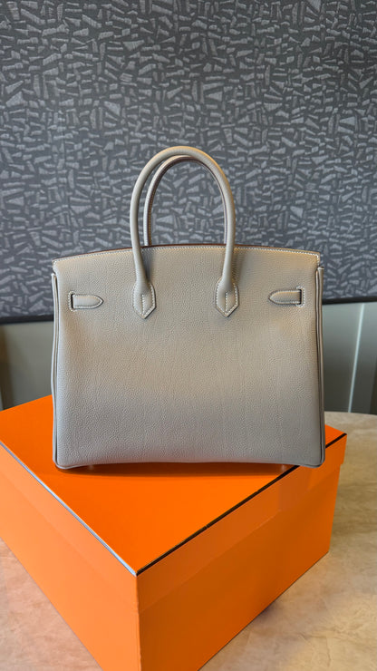 Hermes Birkin 35 etoupe with gold hardware - brand new - K stamp