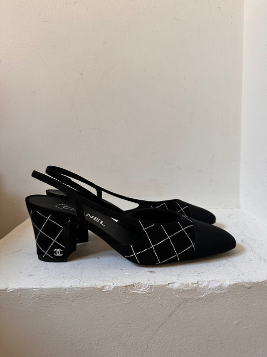 Chanel 2024 slingback heels 39