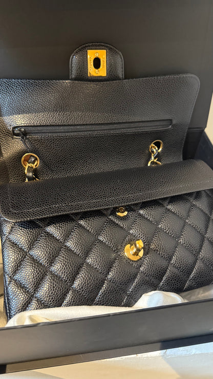 Chanel classic caviar flap small 2021 full set incl invoice