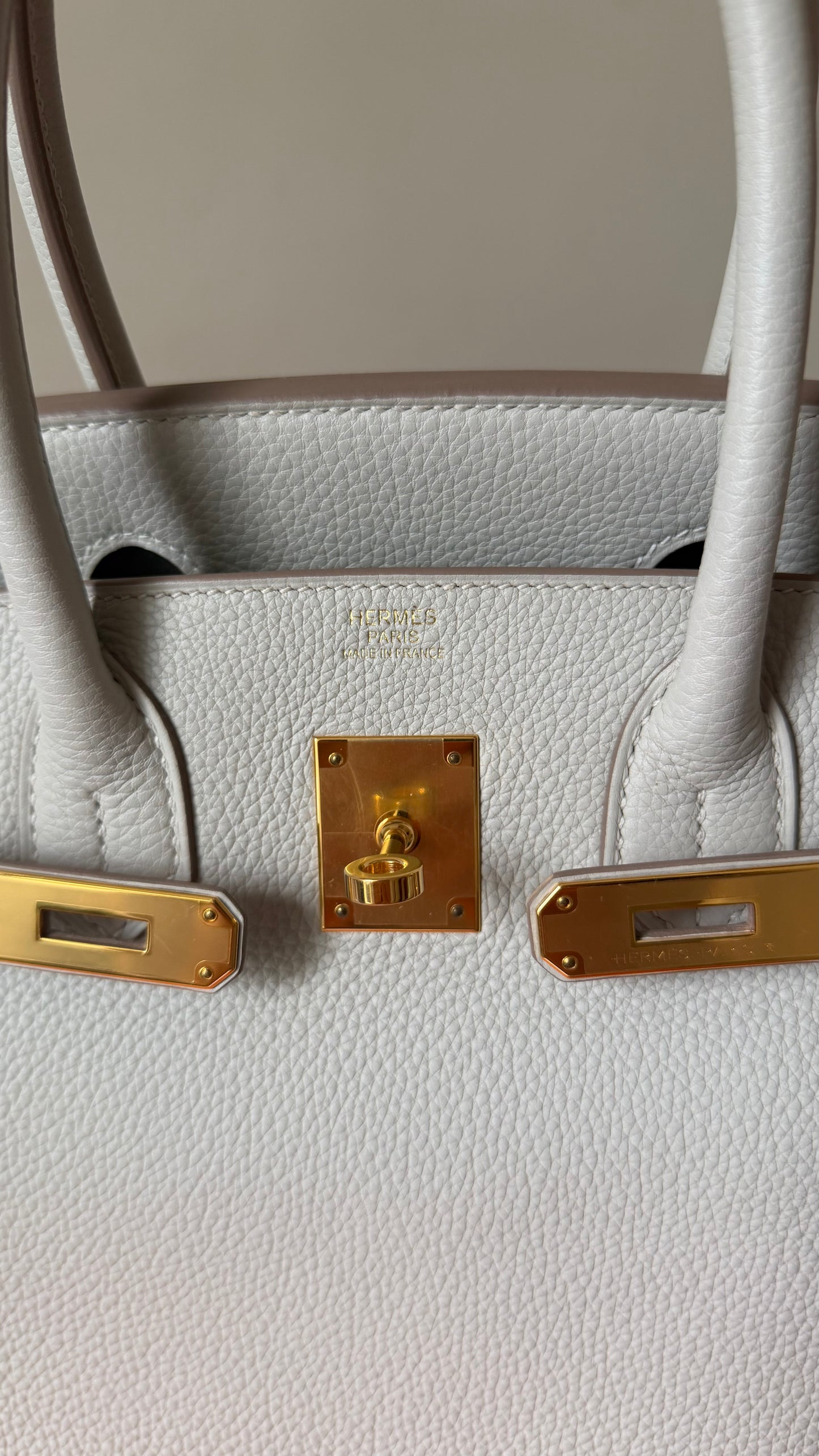 Birkin 30 Gris Perle togo leather U stamp (2022)