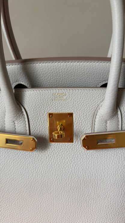 Birkin 30 Gris Perle togo leather U stamp (2022)