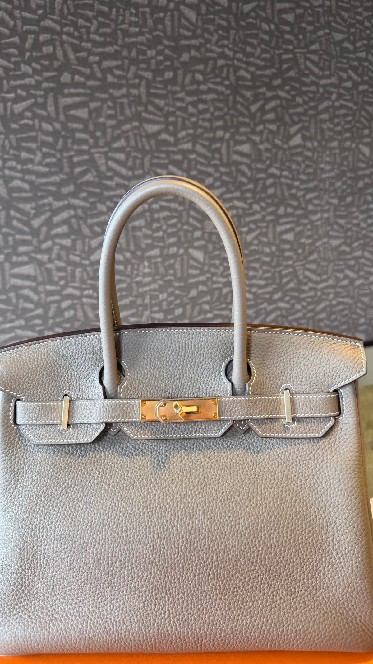 Hermes Birkin 30 etoupe with gold hardware - D stamp full set
