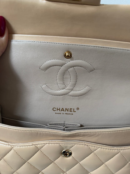 Chanel medium flap bag in beige 2009