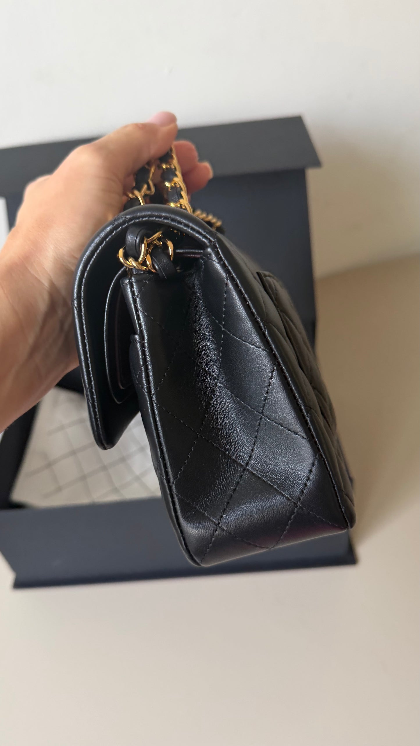 Chanel small lambskin double flapbag 2025 full set including invoice
